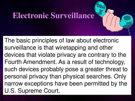 electronic surveillance devices|Electronic Surveillance and the Fourth Amendment .